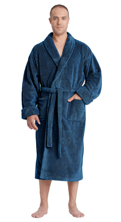 Sateen Touch Shawl Fleece Bathrobe