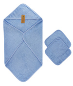 Organic Cotton Terry Hooded Nursery Towel Wrap Set