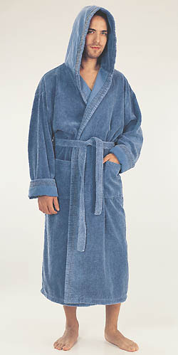 Hood'n jean bathrobe